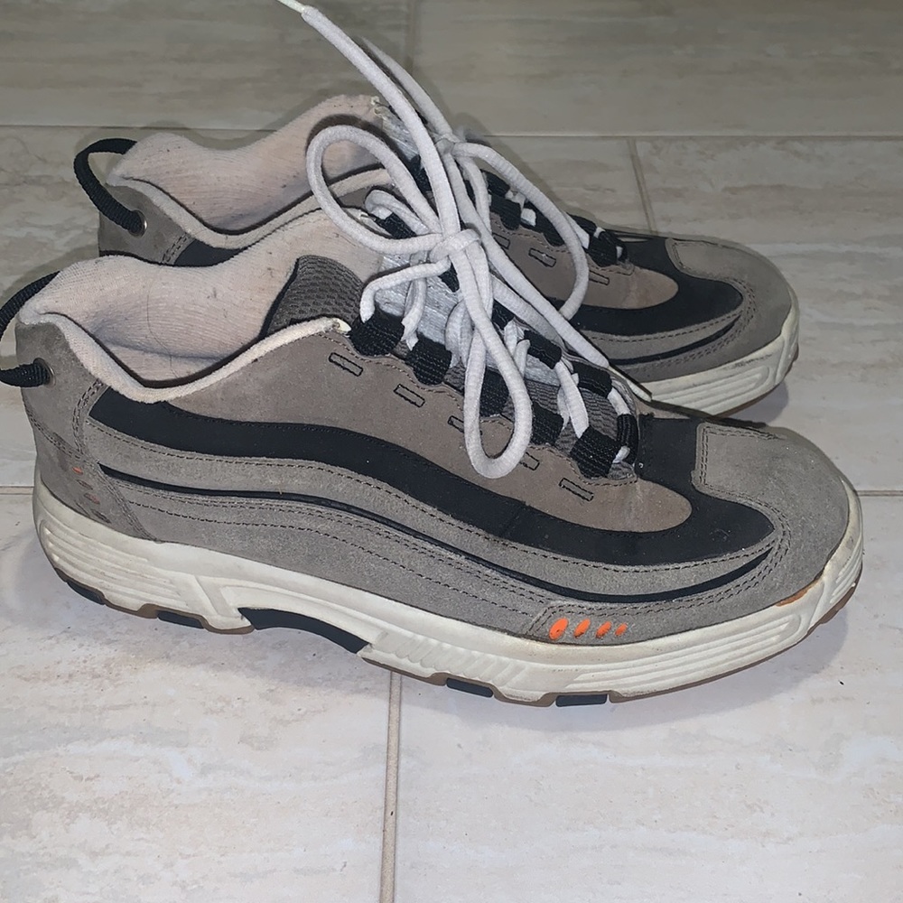 Vintage Grey and Black Bike Sneakers